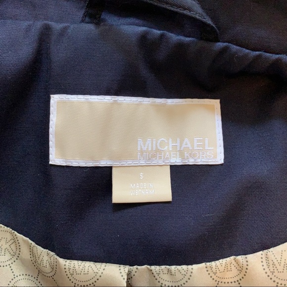 Michael Kors navy blue rain coat/trench coat - Picture 6 of 6